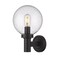 Z-Lite Laurent Outdoor Wall, 1-Light, 8 In.W x 9 In.L x 12.5 In.H, Black/Clear Seedy 599M-BK - alternate 1